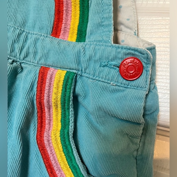 Mini Boden Girls Rainbow Corderoy Overalls Size 7/8 - Picture 7 of 10